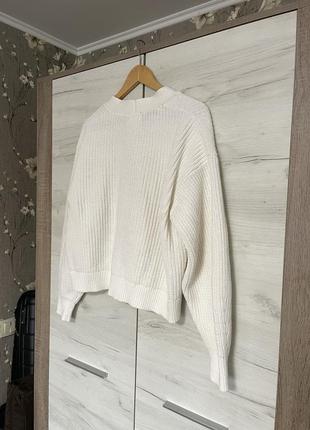 Кардиган джемпер свитер кофта белый молочный на пуговицах h&amp;m8 фото