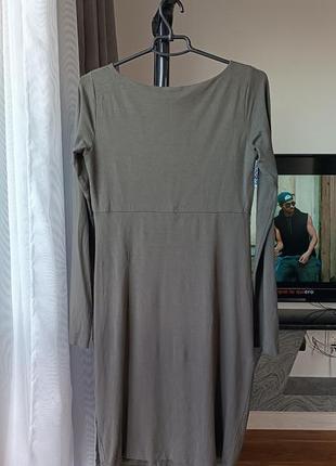 Платье от итальянского бренда piu &amp; piu, оливкового цвета, размер s,m,l2 фото