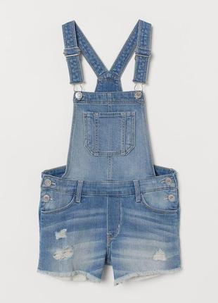 Полукомбинезон skinny джинсовый для девочки h&m 0715410-001 170 см (14-15 years) синий1 фото