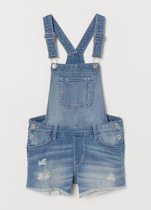 Полукомбинезон skinny джинсовый для девочки h&m 0715410-001 170 см (14-15 years) синий