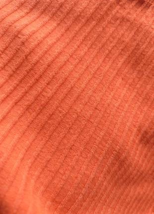 Новый кроп топ в рубчик оранжевого цвета бренда sinsay2 фото