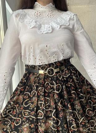 Винтажная гобеленовая юбка цветы гобелен винтаж1 фото