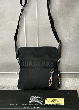 Мужская сумка burberry черная борсетка / мессенджер5 фото