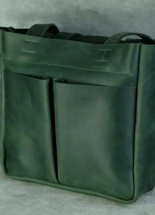 Кожаная женская сумка шопер, сумка шоппер2 фото