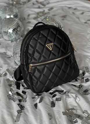 Женский рюкзак guess leather backpack black  портфель