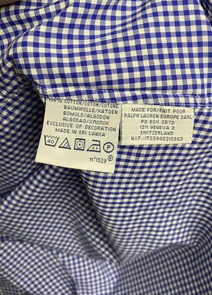 Kлетчатая рубашка от бренда polo ralph lauren6 фото