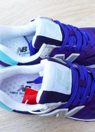 Женские кроссовки new balance 574 violet / фиолетовые с бирюзой5 фото