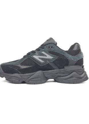 Женские замшевые кроссовки new balance 9060 all black консульт 9060