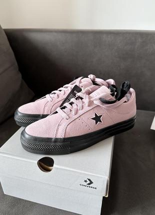 Кеди converse one star pro ox, pink new