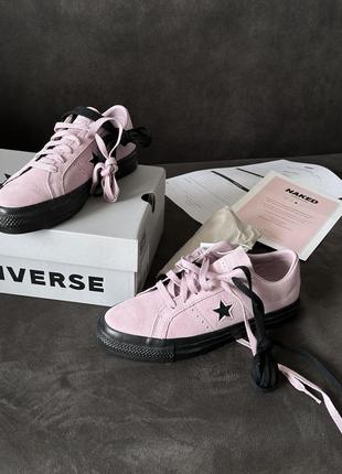 Кеди converse one star pro ox, pink new3 фото