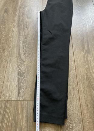 Zara xs s чорні звужені стретч брюки штани з воланом рюшею під каблук7 фото
