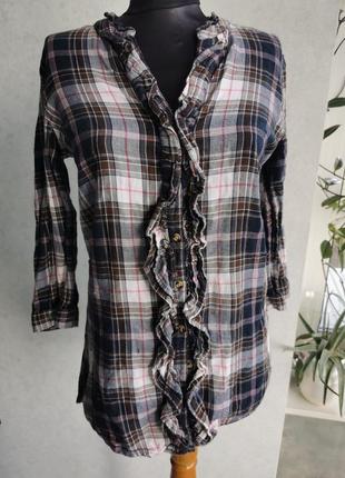 Рубашка женская в клетку