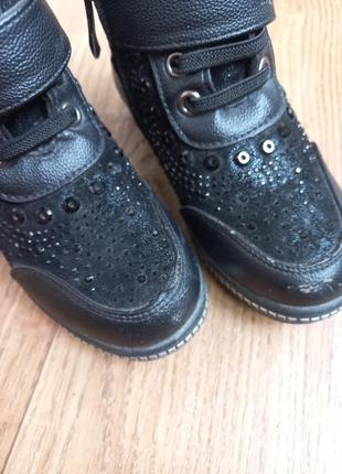 Ботинки  черевики полусапоги демисезонные девочке со стразами8 фото