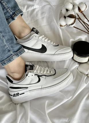 Nike air force shadow black white1 фото