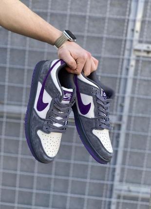 Nike sb dunk low pro grey purple/мужские кроссовки/мужские кроссовки3 фото
