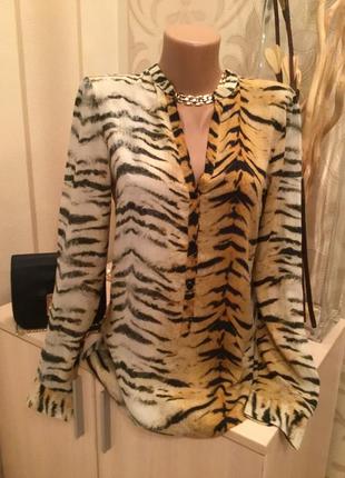 Натуральная блуза в модный леопардовый принт4 фото