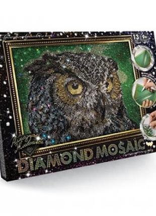 Алмазна живопис diamond mosaic сова, маленька, в коробці 35х27х3см, dm-02-01