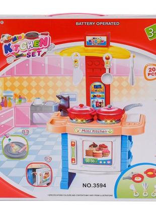 Кухня детская игрушечная kitchen set с посудой и продуктами, 3594