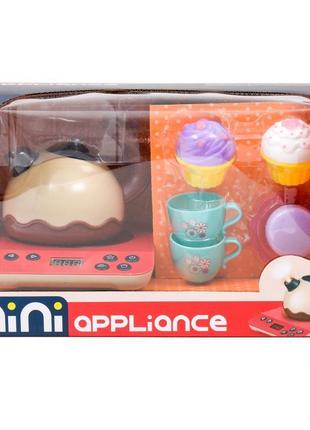 Игрушечный бытовой набор с чайником и музыкальной электроплитой, 6719a