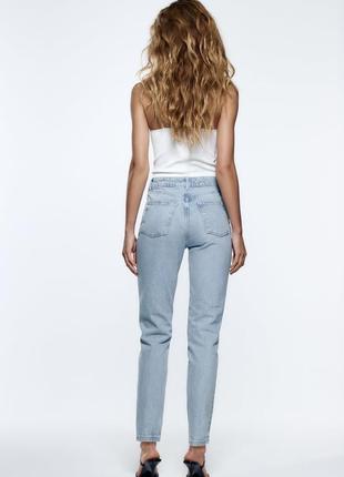 Классические джинсы слим-мом с высокой талией2 фото