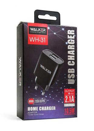 Зарядний пристрій (адаптер) 2в1 walker wh-31 2usb / 2.1a + micro usb2 фото