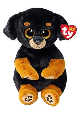 Дитяча іграшка м'яконабивна ty beanie bellies пес rottweiler, 41290
