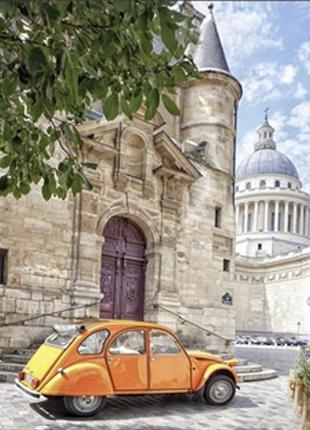 Алмазная мозаика по улицам парижа 30х40см, на подрамнике, стратег, heg86056