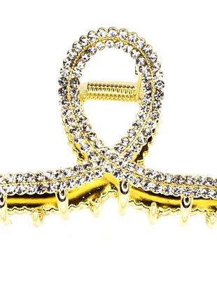 Краб для волосся петля в камінні-1, ціна за 1 шт, 0401-1106