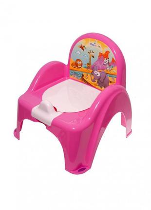 Горшок-стульчик tega сафари, с музыкой, светло-розовый, po-041-127