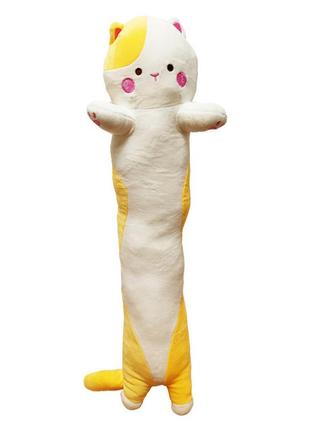 М'яка іграшка антистрес кіт батон, 70 см жовтий, k15216(yellow)