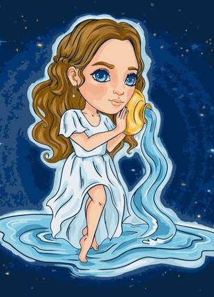 Зображення за номерами art craft знаки зодіаку. водолій 40х40см, 10086-ac