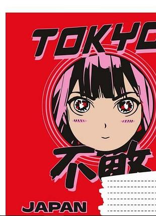 Зошит учнівський 12 листів, коса лінія anime, 25шт/упак., yes, 766304