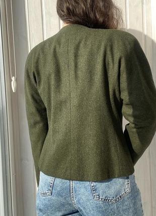 Винтажный шерстяной зеленый пиджак valentino оригинал люкс винтаж7 фото