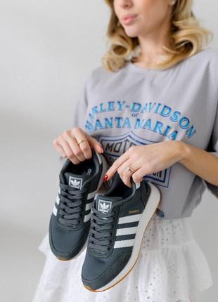 Жіночі кросівки adidas originals iniki w dark gray white6 фото