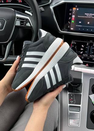 Жіночі кросівки adidas originals iniki w dark gray white3 фото