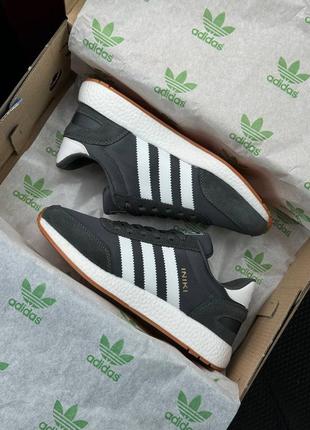 Жіночі кросівки adidas originals iniki w dark gray white10 фото