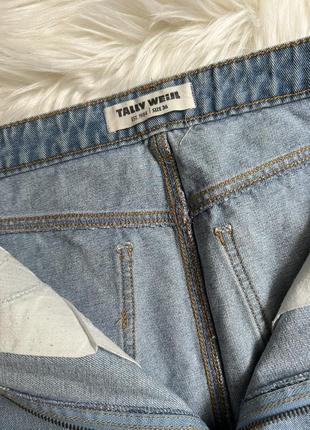 Короткая джинсовая юбка на молнии s3 фото