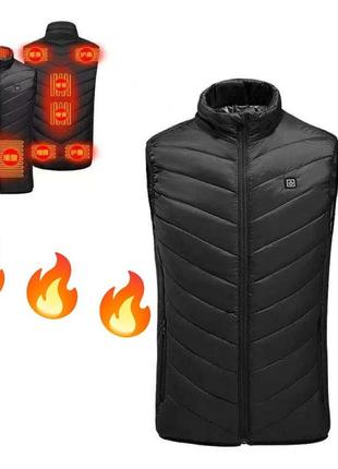 Жилетки з підігрівом usb, від повербанку, електрична тепла жилетка