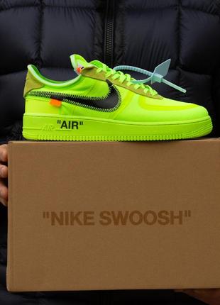 Найк аир форс салатовые nike air force x off white green7 фото