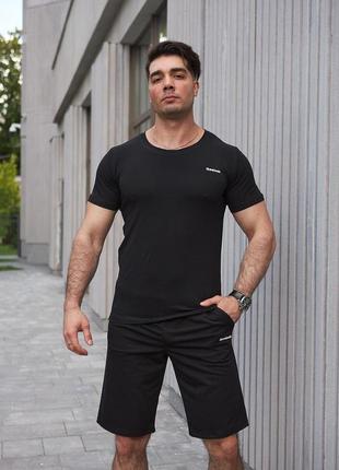 Комплект reebok футболка чорна + шорти, літній чоловічий набір рібок2 фото