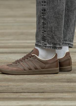 Женские кроссовки adidas samba brown 37-40-415 фото