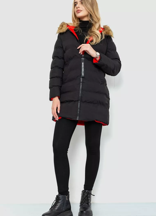 Куртка женская двусторонняя, цвет черно-красный, 129r818-5551 фото
