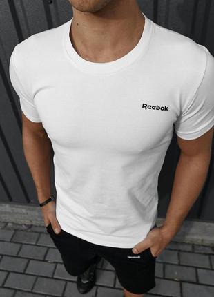 Комплект reebok футболка біла + шорти, літній чоловічий набір рібок7 фото