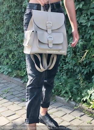 Рюкзак жіночий крем кроко з екошкіри lucksherrys5 фото
