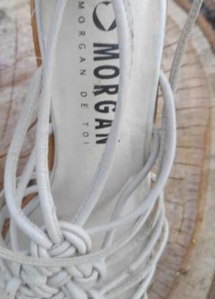 Босоножки бренд morgan, распаковка, винтаж, р..37/39, кут кожа, дерево5 фото