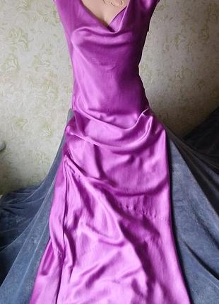 Платье макси, розовое, м