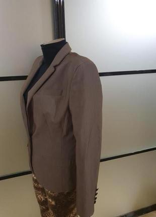 Безпечна оплата❤️базовый качественный двубортный коричневый пиджак/жакет s-м next5 фото