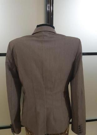 Безпечна оплата❤️базовый качественный двубортный коричневый пиджак/жакет s-м next10 фото