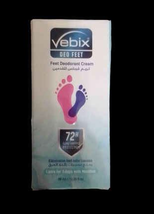 Дезодорант vebix max feet doodorant cream для ног 15 гр