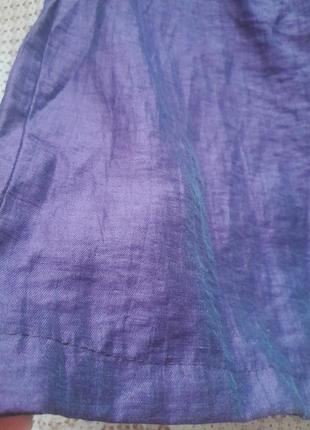 Льняные широкие фиолетовые брюки s.oliver5 фото
